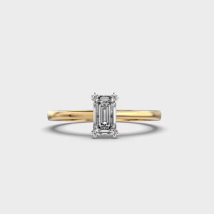 Minimal Emerald Diamond Ring