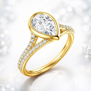 Aurevella Élan Pear Bypass Ring