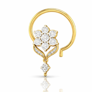 Aurevella Blossom Drop Diamond Nose Ring