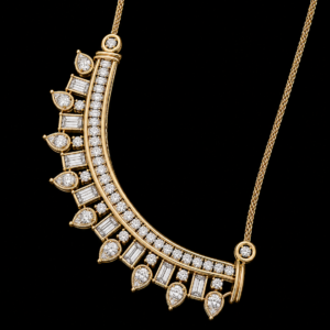 Aurevella Celestique Crescent Diamond Necklace