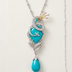 Aurevella Turquelis Serpent Drop Pendant