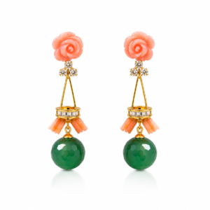 Aurevella Rosamira Green Dew Earrings