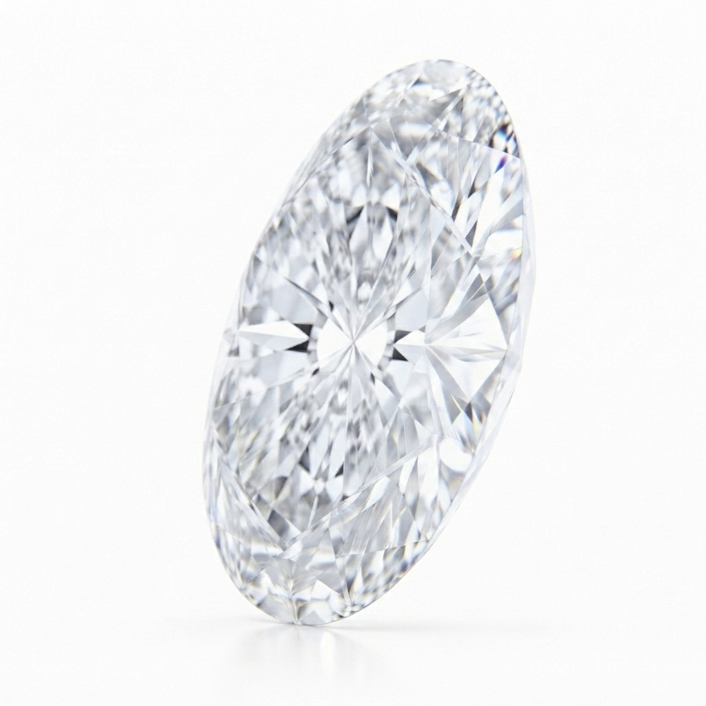1 ct colour E VS1 Aurora Oval Lab based Diamond IGI Certified - Image 2